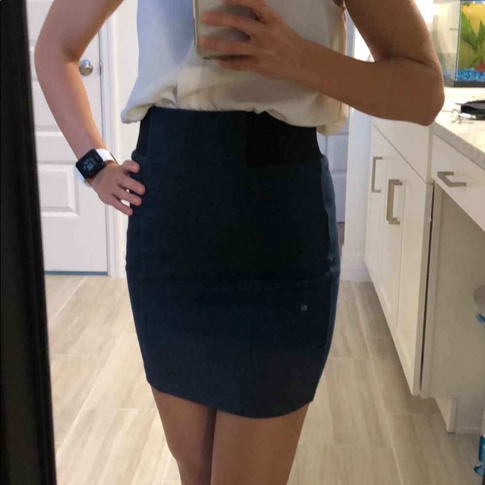 Forever21 navy “jean” skirt